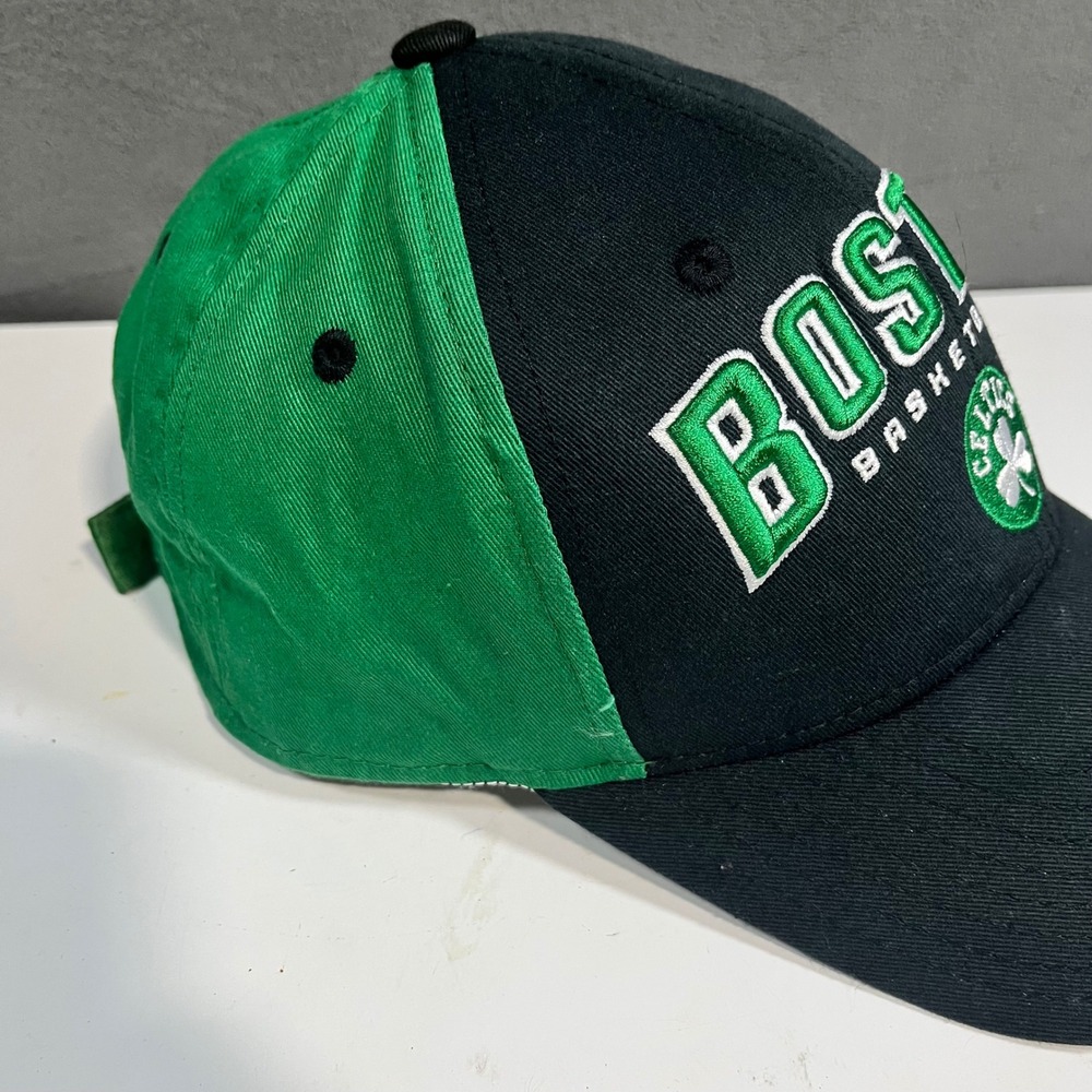 Adidas Boston Celtics NBA Basketball Hat Green Black Adjustable Strapback Cap - Picture 3 of 9